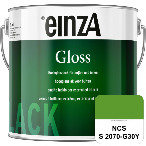 einzA Gloss (NCS S 2070-G30Y) Hochwertiger Alkydharzlack in Premium-Qualität, hochglänzend.