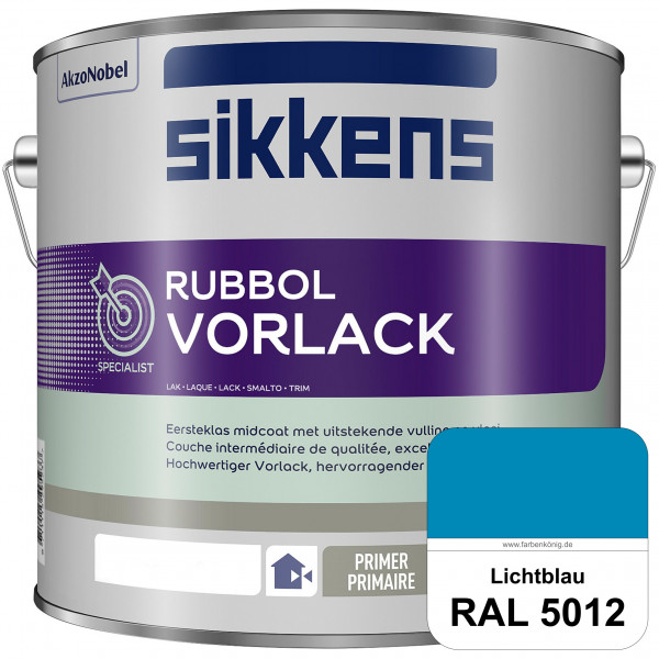 Rubbol Vorlack (RAL 5012 Lichtblau) Aromatenfreier Vorlack der Spitzenklasse (außen & innen)