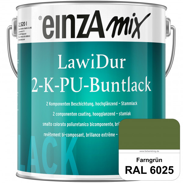 einzA LawiDur 2-K-PU-Buntlack - Hochglanz (RAL 6025 Farngrün)