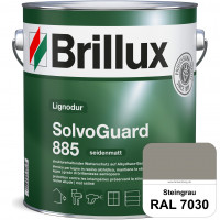 SolvoGuard 885 (RAL 7030 Steingrau) deckende oder lasierende seidenmatte Alkydharz-Holzfarbe für auß