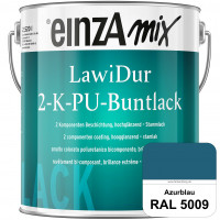 einzA LawiDur 2-K-PU-Buntlack - Hochglanz (RAL 5009 Azurblau)
