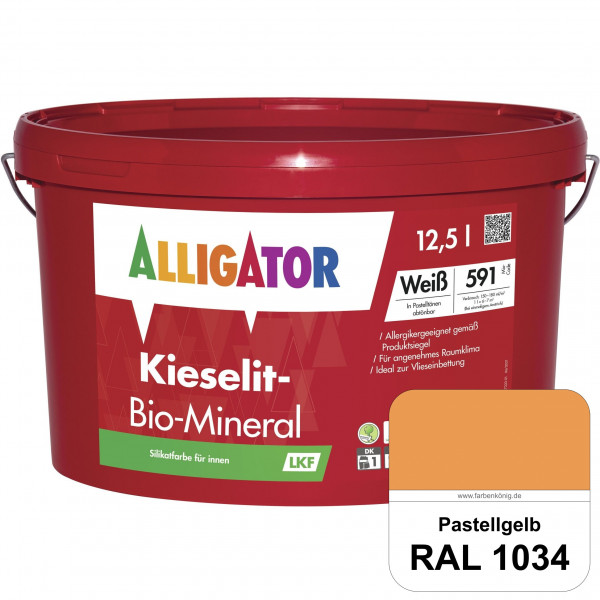 Kieselit-Bio-Mineral LKF (RAL 1034 Pastellgelb)
