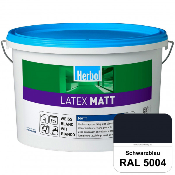 Latex Matt (RAL 5004 Schwarzblau) Matte Latexfarbe mit hoher Strapazierfähigkeit