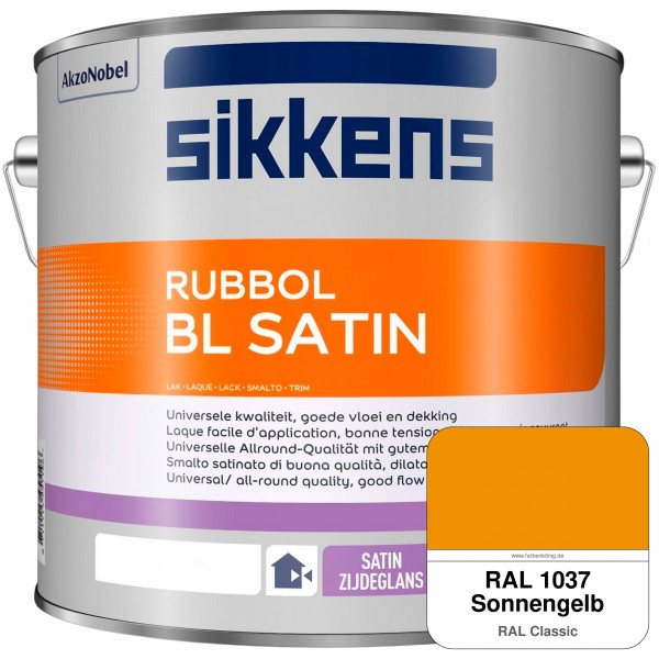 Rubbol BL Satin (RAL 1037 Sonnengelb) hochelastischer & seidenglänzender Lack (wasserbasiert) innen