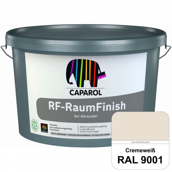 RF-RaumFinish (RAL 9001 Cremeweiß) Füllende, gut ausbesserungsfähige matte Innenfarbe