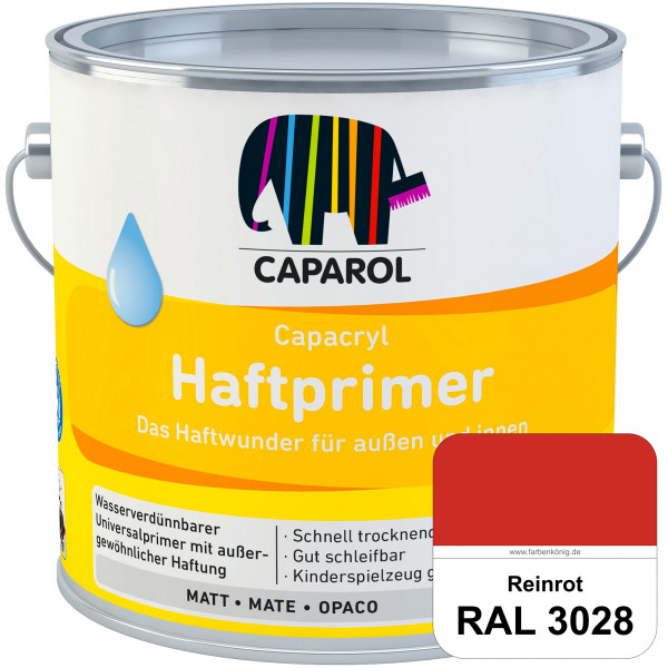 Capacryl Haftprimer (RAL 3028 Reinrot) Grundierungen Holz, Zink, Hart-PVC, Aluminium, Kupfer (innen
