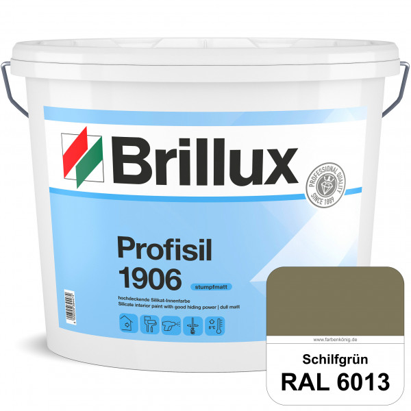 Profisil 1906 Silikat-Innenfarbe (RAL 6013 Schilfgrün) stumpfmatte Innenfarbe für Allergiker nach DI