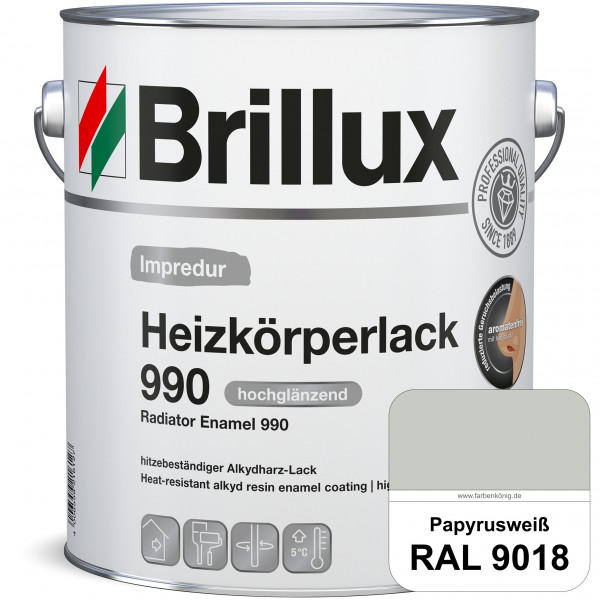 Heizkörperlack 990 (RAL 9018 Papyrusweiß) strapazierfähiger Heizkörperlack