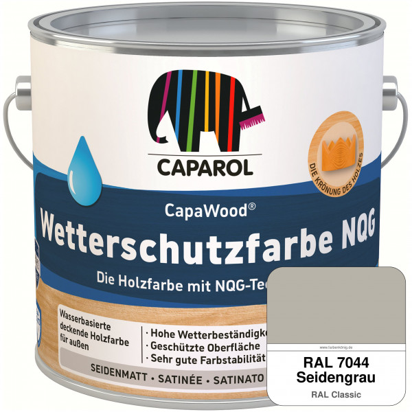 CapaWood® Wetterschutzfarbe NQG (RAL 7044 Seidengrau) - ersetzt Capadur Wetterschutzfarbe NQG