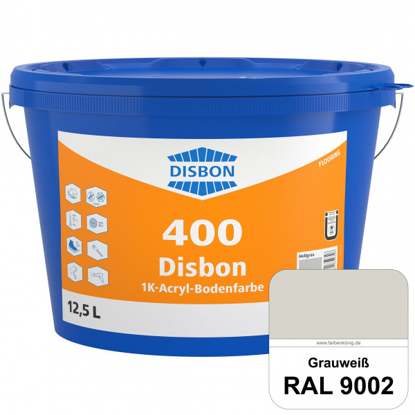 Disbon 400 1K-Acryl-Bodenfarbe (RAL 9002 Grauweiß) Dispersionsbeschichtung für mineralische Bodenflä