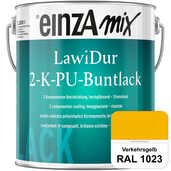 einzA LawiDur 2-K-PU-Buntlack - Hochglanz (RAL 1023 Verkehrsgelb)