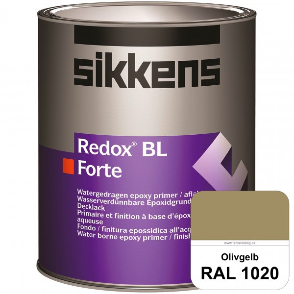 Redox BL Forte (RAL 1020 Olivgelb) seidenmatte & wasserbasierte 2-K-Epoxidharzlack (innen)