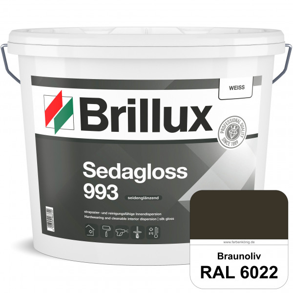 Sedagloss 993 (RAL 6022 Braunoliv) seidenglänzende Innendispersion für hoch strapazierfähige & gut r