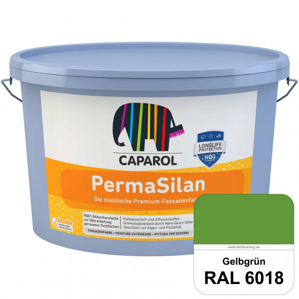 PermaSilan (RAL 6018 Gelbgrün) Elastische, diffusionsoffene Fassadenfarbe mit integrierter Nano-Quar