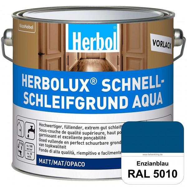 Schnellschleifgrund Aqua (RAL 5010 Enzianblau) wasserverdünnbarer Vorlack mit hervorragender Schleif