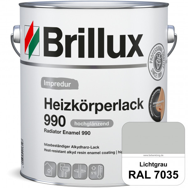 Heizkörperlack 990 (RAL 7035 Lichtgrau) strapazierfähiger Heizkörperlack