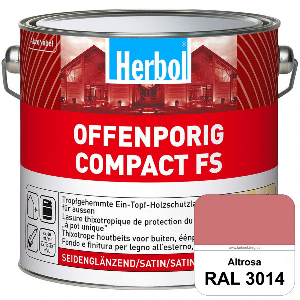 Offenporig Compact FS (RAL 3014 Altrosa) Rationelle & thixotrope Ein-Topf-Holzlasur (außen)