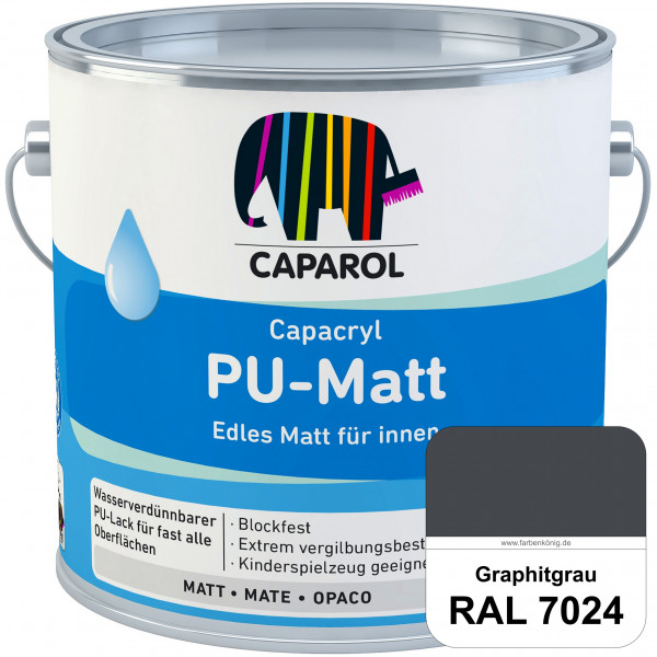 Capacryl PU-Matt (RAL 7024 Graphitgrau) tuchmatter & wasserbasierter Lack