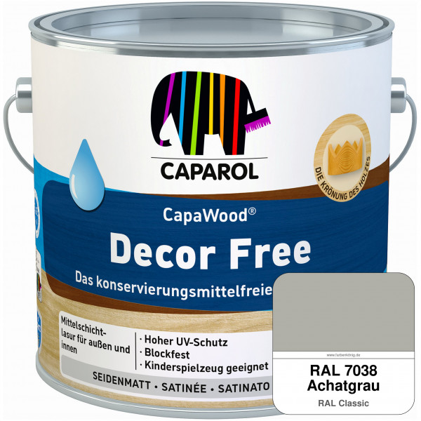 CapaWood® Decor Free (RAL 7038 Achatgrau) - ersetzt Capadur DecorLasur KF