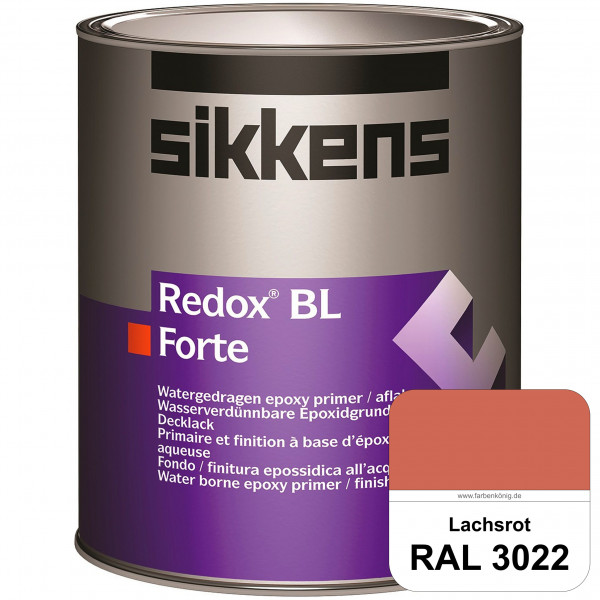 Redox BL Forte (RAL 3022 Lachsrot) seidenmatte & wasserbasierte 2-K-Epoxidharzlack (innen)