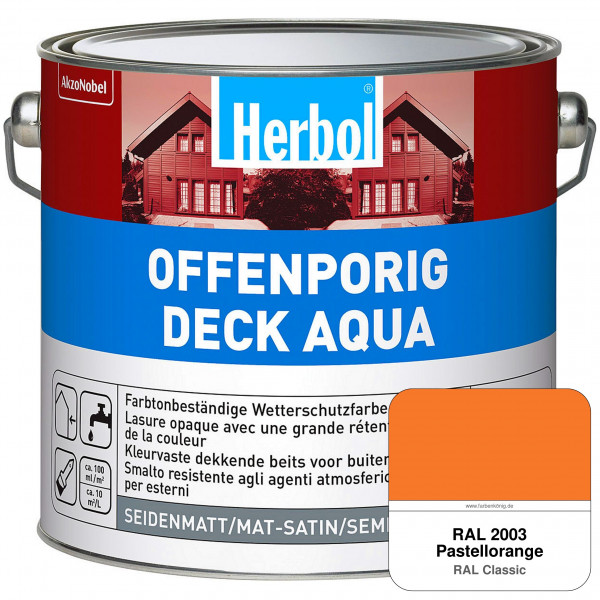 Offenporig-Deck Aqua (RAL 2003 Pastellorange)