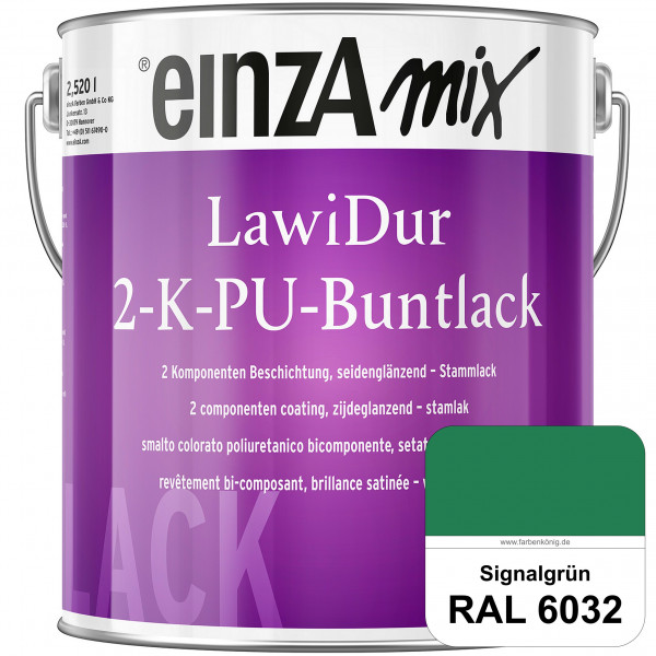 einzA LawiDur 2-K-PU-Buntlack - Seidenglanz (RAL 6032 Signalgrün)