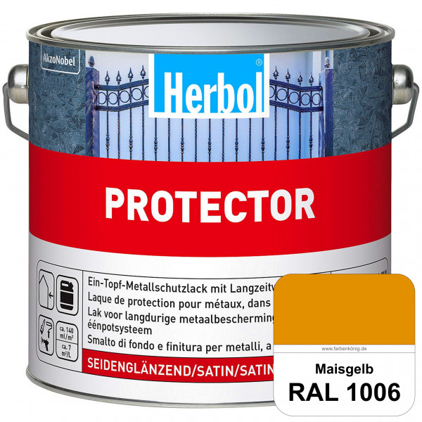 Protector (RAL 1006 Maisgelb) Seidenglänzende Spezialbeschichtung für Eisen- und NE-Metalle (außen)