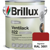 Impredur Ventilack 822 (RAL 3001 Signalrot) Seidenglanzlack (lösemittelhaltig) Fenster & Türen innen