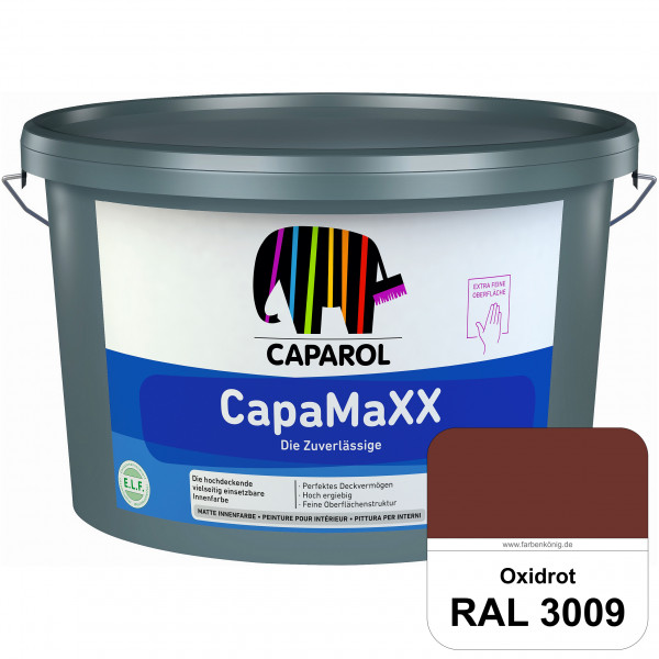 CapaMaXX (RAL 3009 Oxidrot) tuchmatte Innenfarbe mit hohem Deckvermögen und Ergiebigkeit
