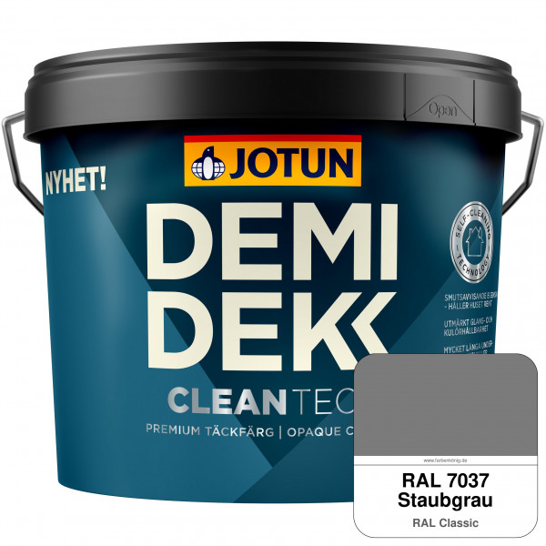 DEMIDEKK Cleantech - Deckende Holzfarbe für Außen (RAL 7037 Staubgrau)