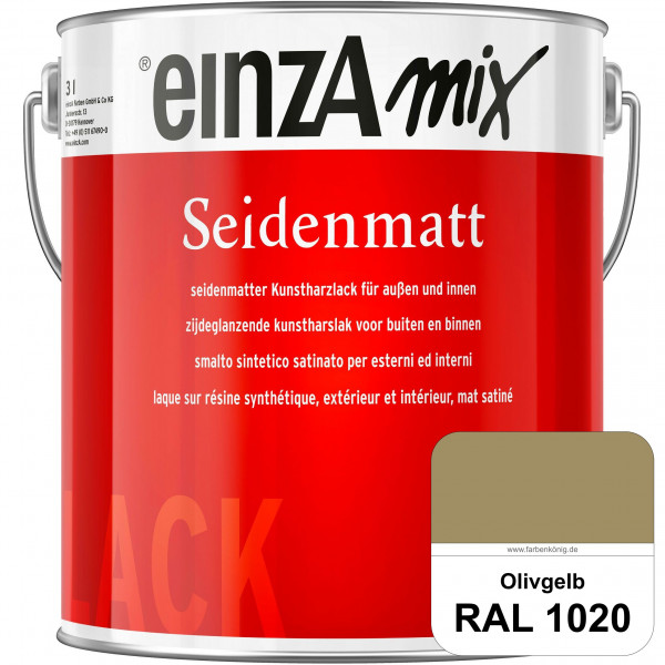 einzA Seidenmatt (RAL 1020 Olivgelb) Lösemittelhaltiger Seidenmattlack