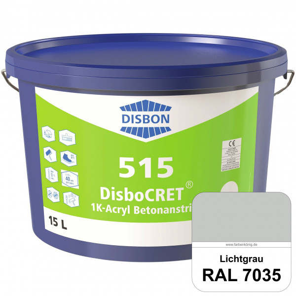 DisboCRET 515 1K-Acryl-Betonanstrich (RAL 7035 Lichtgrau) Hochwertige & rissüberdeckende Schutzbesch