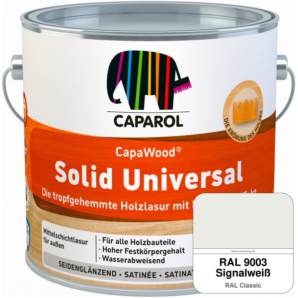 CapaWood® Solid Universal (RAL 9003 Signalweiß) - ersetzt Capadur UniversalLasur