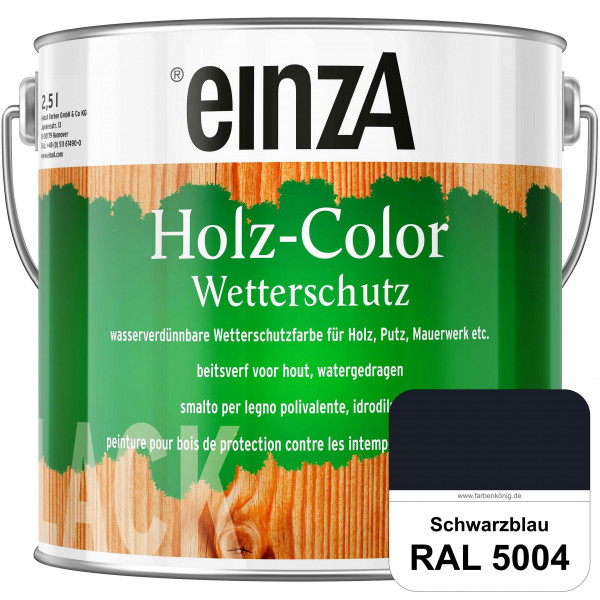 einzA Holz-Color (RAL 5004 Schwarzblau) Wetterschutzfarbe für außen