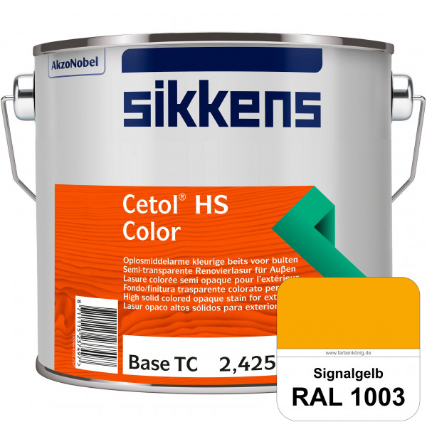 Cetol HS Color (RAL 1003 Signalgelb) Dekorative semi-transparente Lasur (lösemittelhaltig) für außen