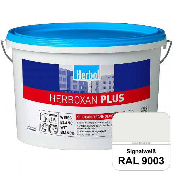 Herboxan Plus (RAL 9003 Signalweiß) Siliconharz-Fassadenfarbe für längere saubere Fassaden