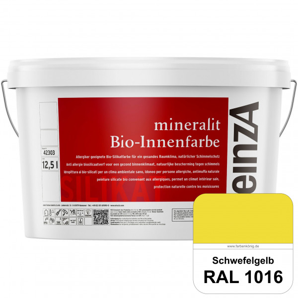 einzA mineralit Bio-Innenfarbe (RAL 1016 Schwefelgelb) Bio-Silikat-Innenfarbe gemäß VOB DIN 18 363