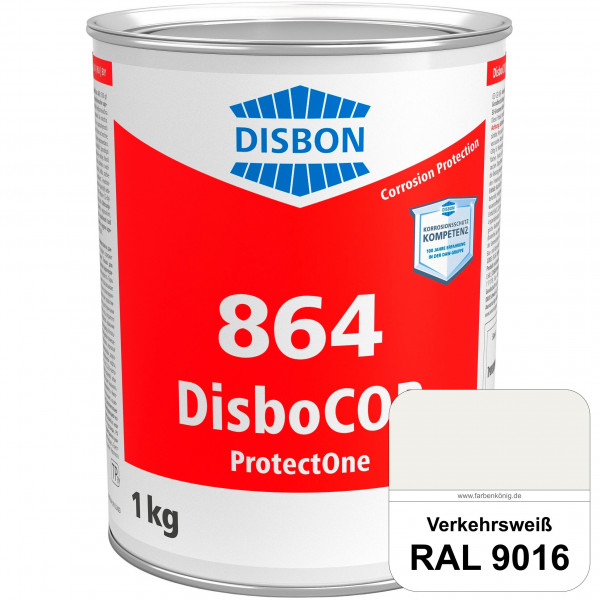 DisboCOR 864 ProtectOne (RAL 9016 Verkehrsweiß) 1-Topf-geeignete Korrosionsschutz für alle metallis