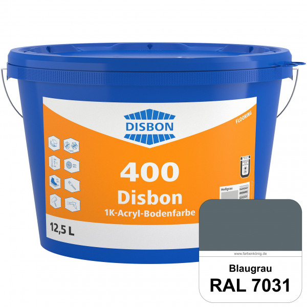 Disbon 400 1K-Acryl-Bodenfarbe (RAL 7031 Blaugrau) Dispersionsbeschichtung für mineralische Bodenflä