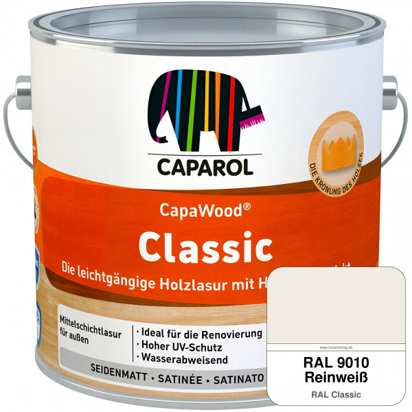 CapaWood Classic (RAL 9010 Reinweiß) - ersetzt Capadur ClassicLasur