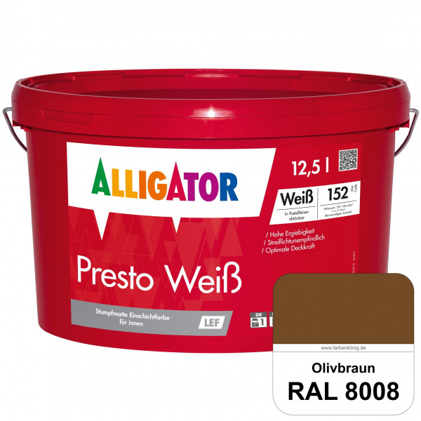 Presto Weiß LEF (RAL 8008 Olivbraun)