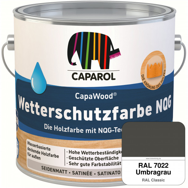 CapaWood® Wetterschutzfarbe NQG (RAL 7022 Umbragrau) - ersetzt Capadur Wetterschutzfarbe NQG