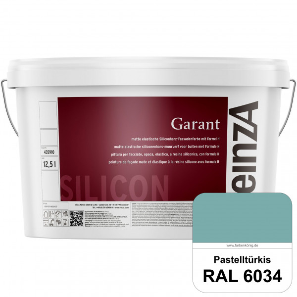 einzA Garant (RAL 6034 Pastelltürkis) elastische Siliconharz-Fassadenfarbe