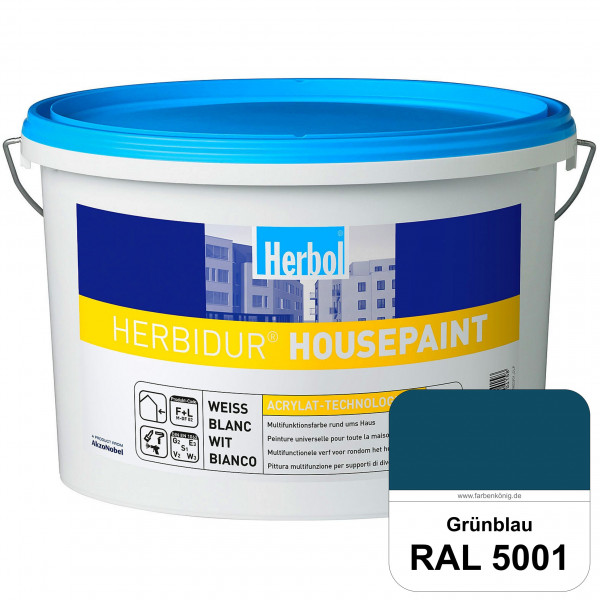 Herbidur Housepaint (RAL 5001 Grünblau) seidenmatte Reinacrylat-Fassadenfarbe
