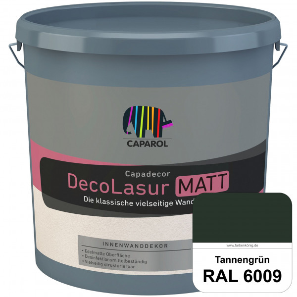 Capadecor DecoLasur Matt (RAL 6009 Tannengrün) Matte Lasurfarbe auf Dispersionsbasis (innen)