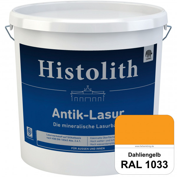 Histolith® Antik-Lasur (RAL 1033 Dahliengelb) Lasurkonzentrat nach dem Vorbild historischer Beschich