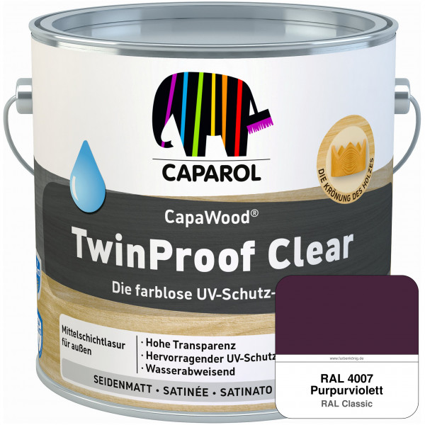 CapaWood® TwinProof Clear (RAL 4007 Purpurviolett) - ersetzt Capadur TwinProof