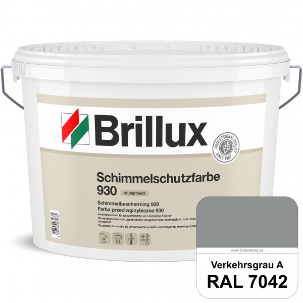 Schimmelschutz 930 (RAL 7042 Verkehrsgrau A) Spezial-Dispersionsfarbe für pilzgefährdeter und pilzbe