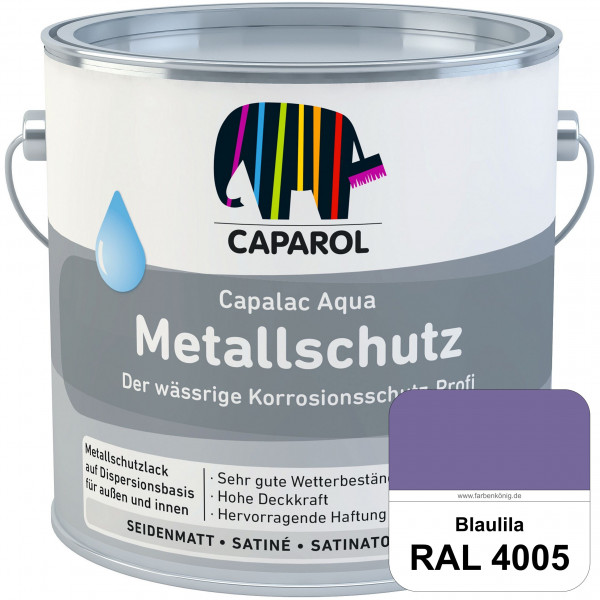 Capalac Aqua Metallschutz (RAL 4005 Blaulila) wasserbasierter Korrosionsschutz für Stahl & verzinkte