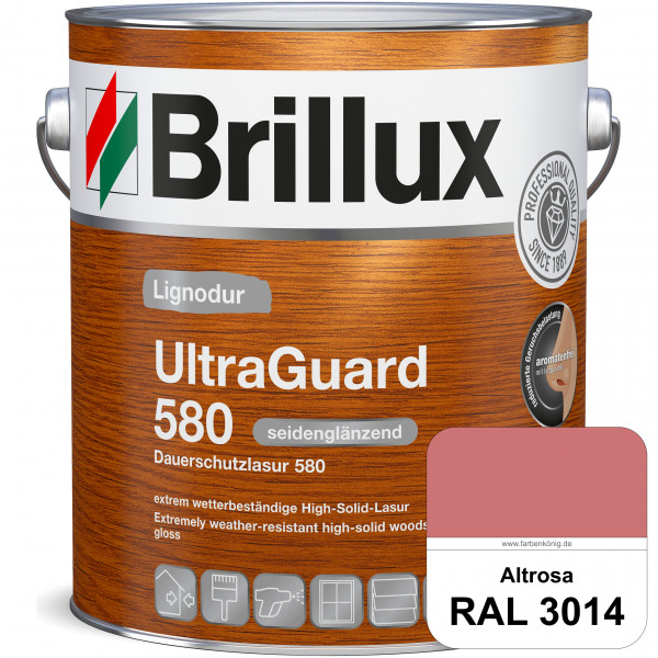 Lignodur UltraGuard 580 (Dauerschutzlasur 580) RAL 3014 Altrosa